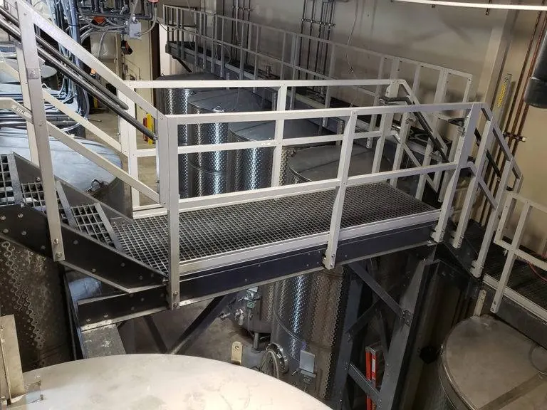 FRP grating brewery walkway
